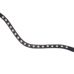 Frontriem Black and White met chique zwart-wit design en subtiele bling, past overal bij