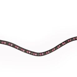 Frontriem Dolce Vita met 8mm kristallen in pink, light rose en dark grey voor een stijlvolle bling bling look