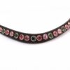 Frontriem Dolce Vita met 8mm kristallen in pink, light rose en dark grey voor een stijlvolle bling bling look
