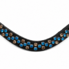 Frontriem Bastiaan met 8 mm Aquamarine en Light Topaz stenen, verwerkt in een elegante wave voor een luxe uitstraling.