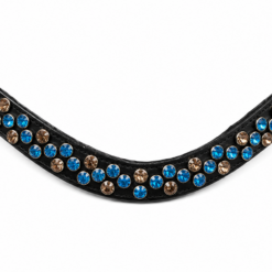 Frontriem Bastiaan met 8 mm Aquamarine en Light Topaz stenen, verwerkt in een elegante wave voor een luxe uitstraling.