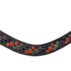 Ontdek frontriem Trouble Maker van Dutch Bling! Oranje, zwart en Dark Grey stenen van 6 en 8 mm. Handgemaakt in Normal Wave en Deep Wave.